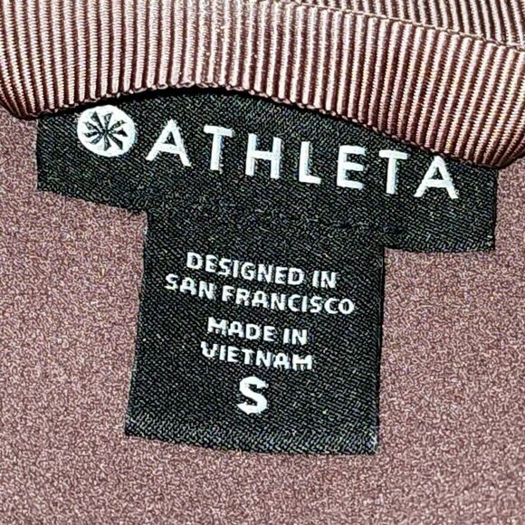 Athleta Womens Triumph Smoked Brown Printed Full Zip Hoodie Jacket Small - Picture 4 of 5